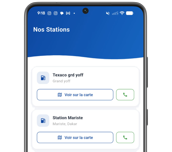 Liste des stations partenaires CardOil